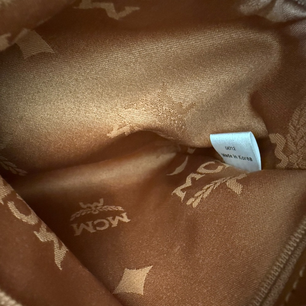 MCM Cognac Visetos Satchel with Gold Hardware - Picture 10 of 10